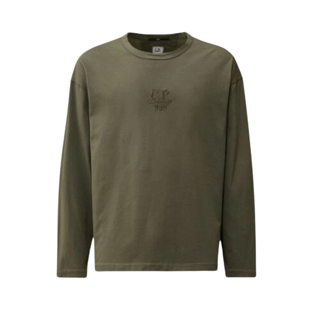 C.P. Company Logo Longsleeve Jersey T-Shirt Green Heren