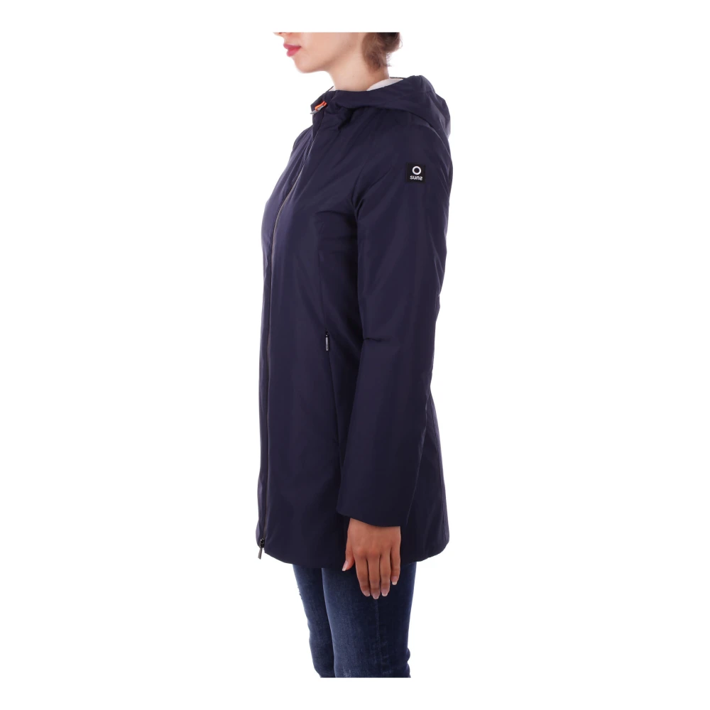 Suns Blauwe hoodie met ritssluiting Blue Dames