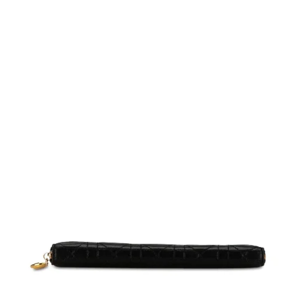 Dior Vintage Pre-owned Leather wallets Black Dames