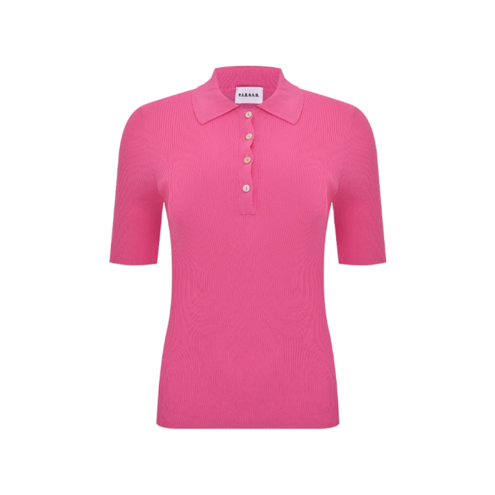 P.a.r.o.s.h. Katoenen Polo T-shirts in Roze Pink Dames