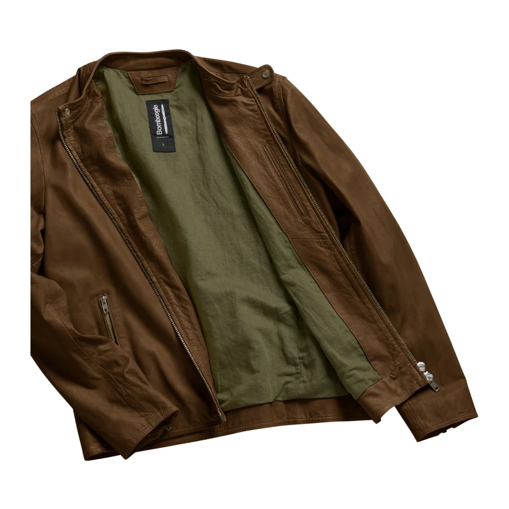 BomBoogie Leather Jackets Black Heren
