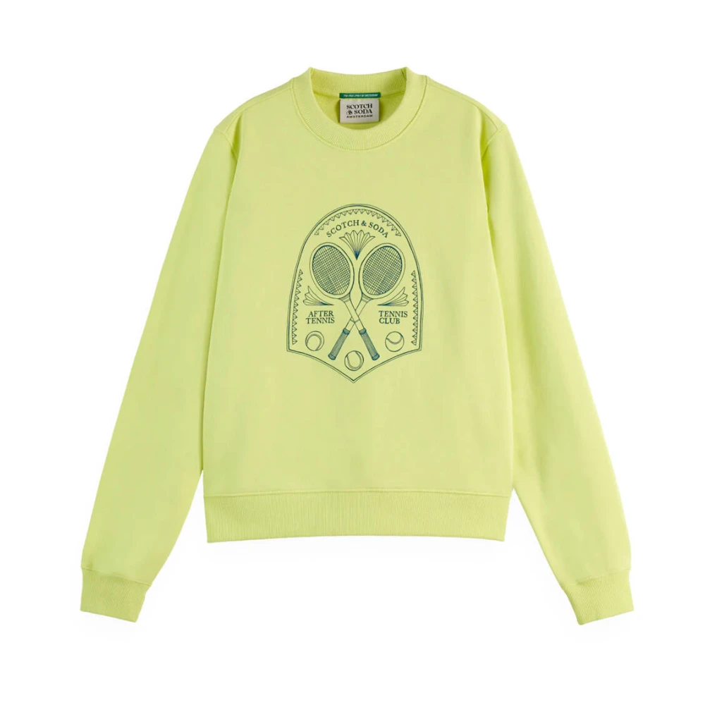 Scotch & Soda Borst Artwork Regular Sweatshirt Yellow Dames