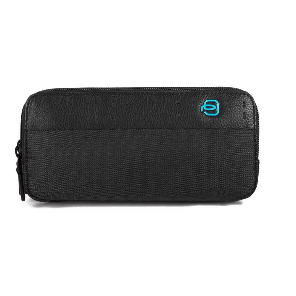Piquadro Women's Black Leather And Fabric Bag - Clutches - One Size - Bags