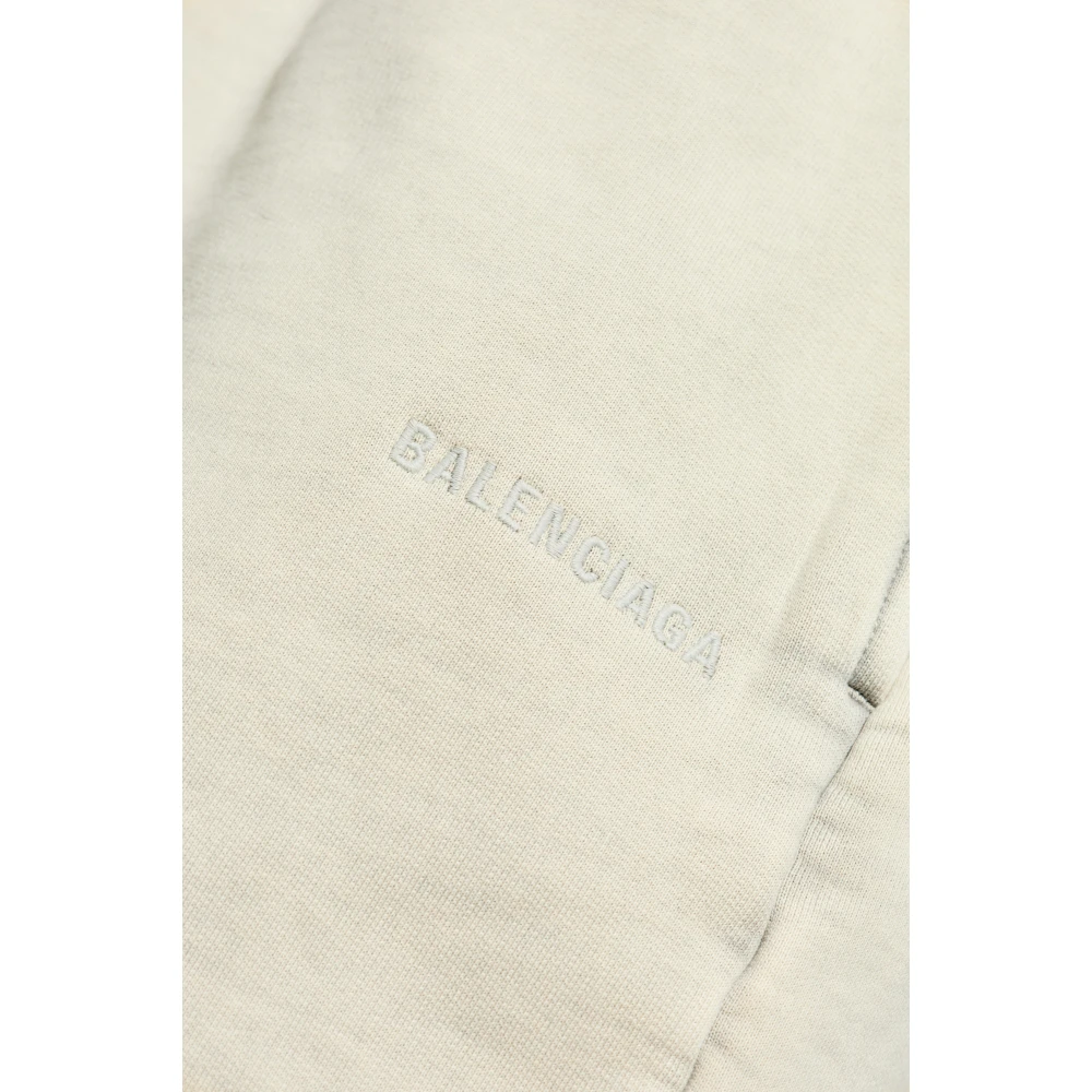 Balenciaga Logo shorts Beige Heren