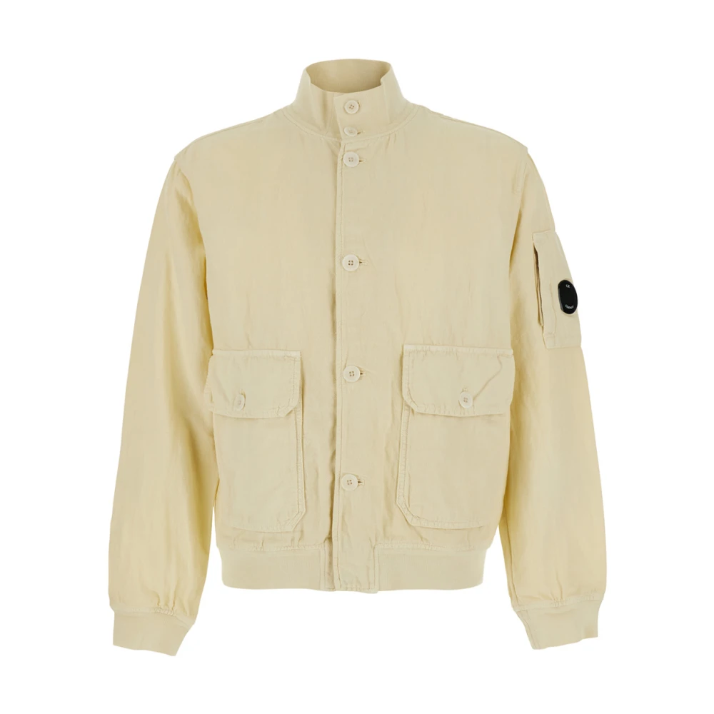 C.p. Company Men's Beige Lino Jacket - Light Jackets - M - Jackets