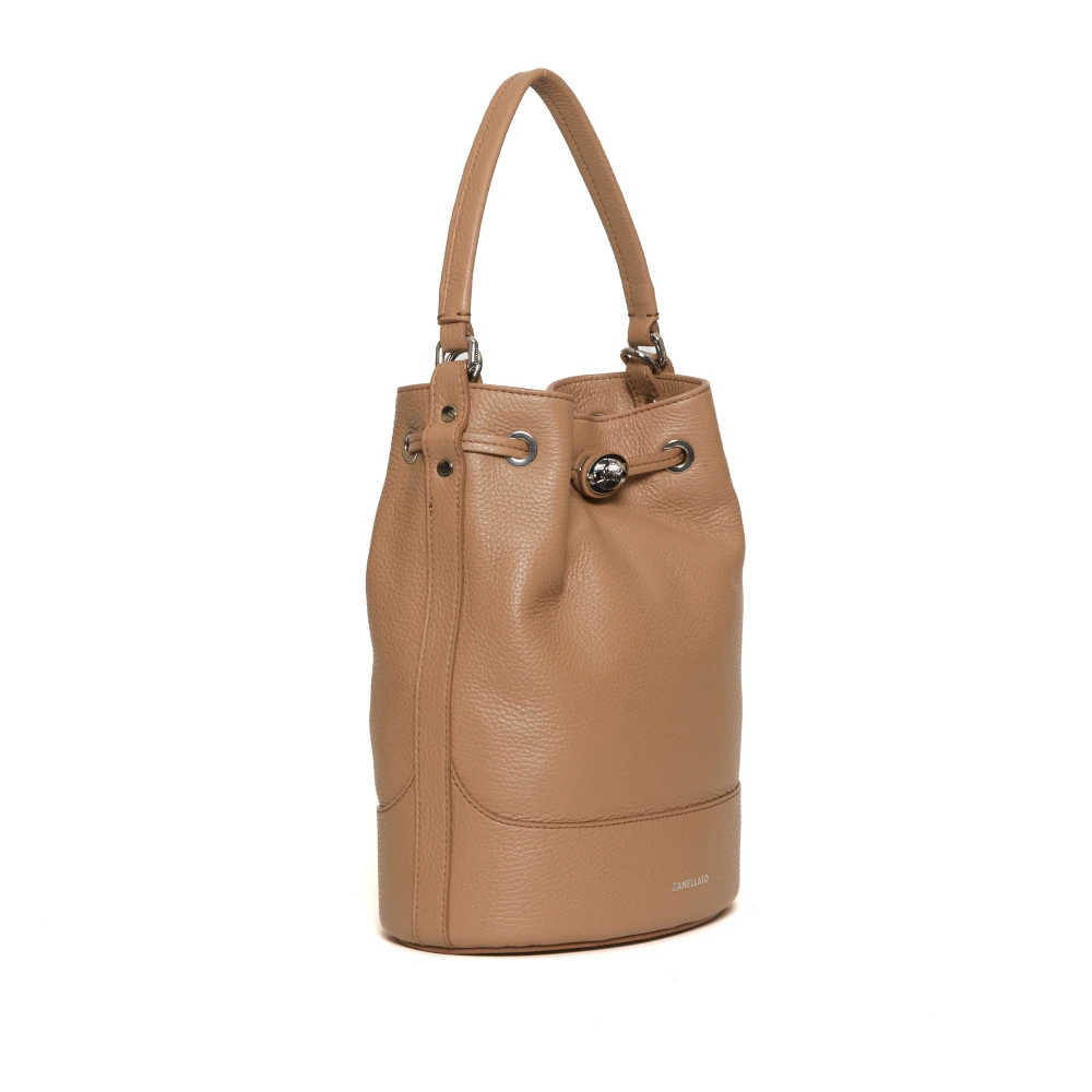Zanellato Stijlvolle leren emmerhandtas Brown Dames