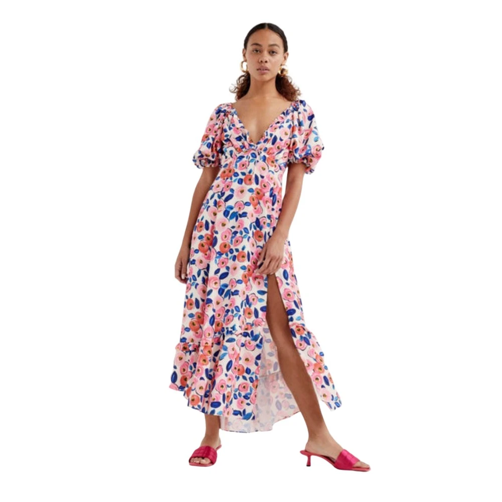 For Love & Lemons Maxi Jurk Blue Dames