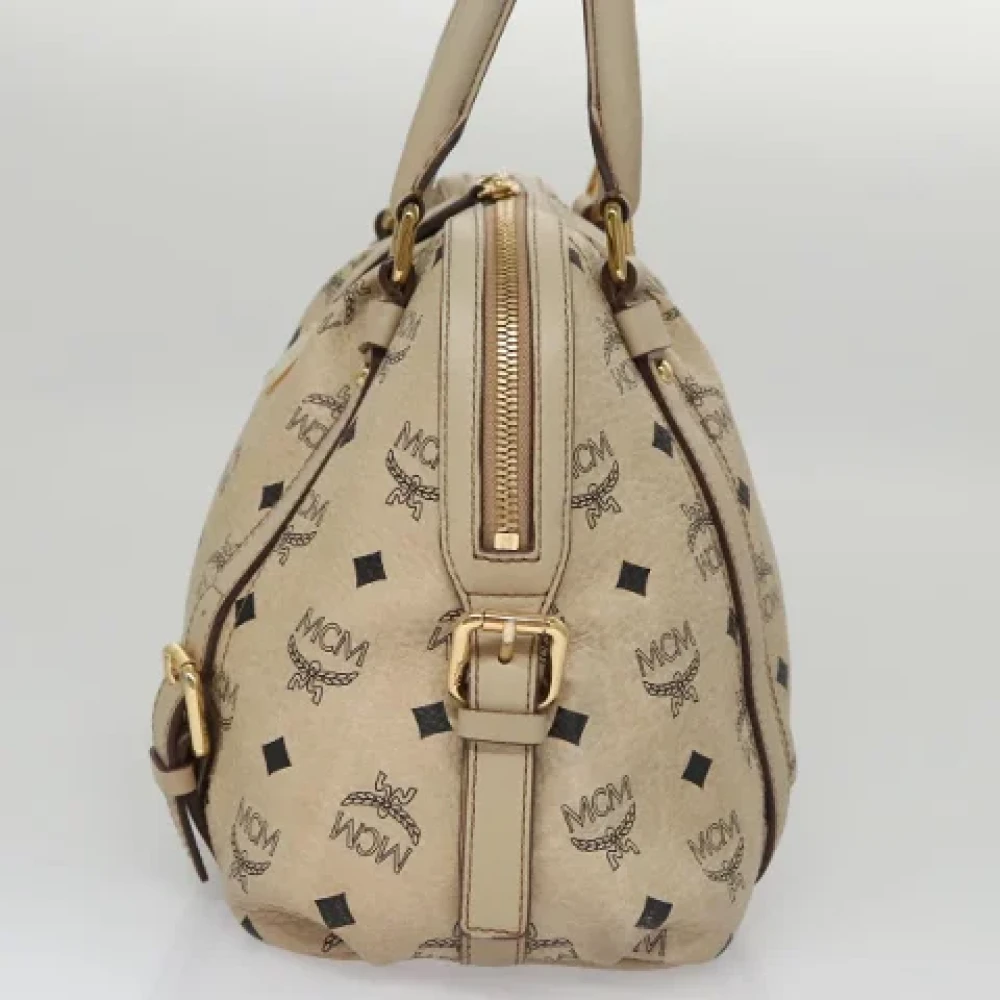 MCM Pre-owned Canvas handbags Beige Dames
