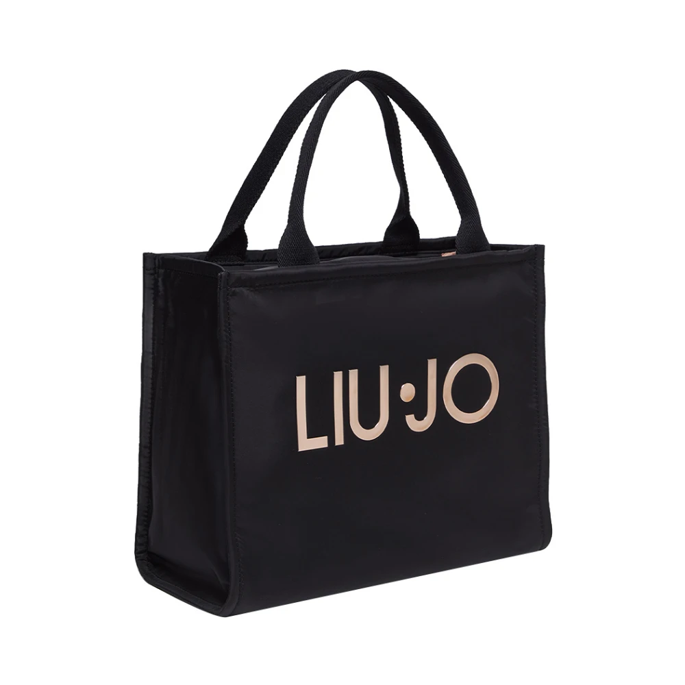 Liu Jo Zwarte handtas met gouden details Black Dames