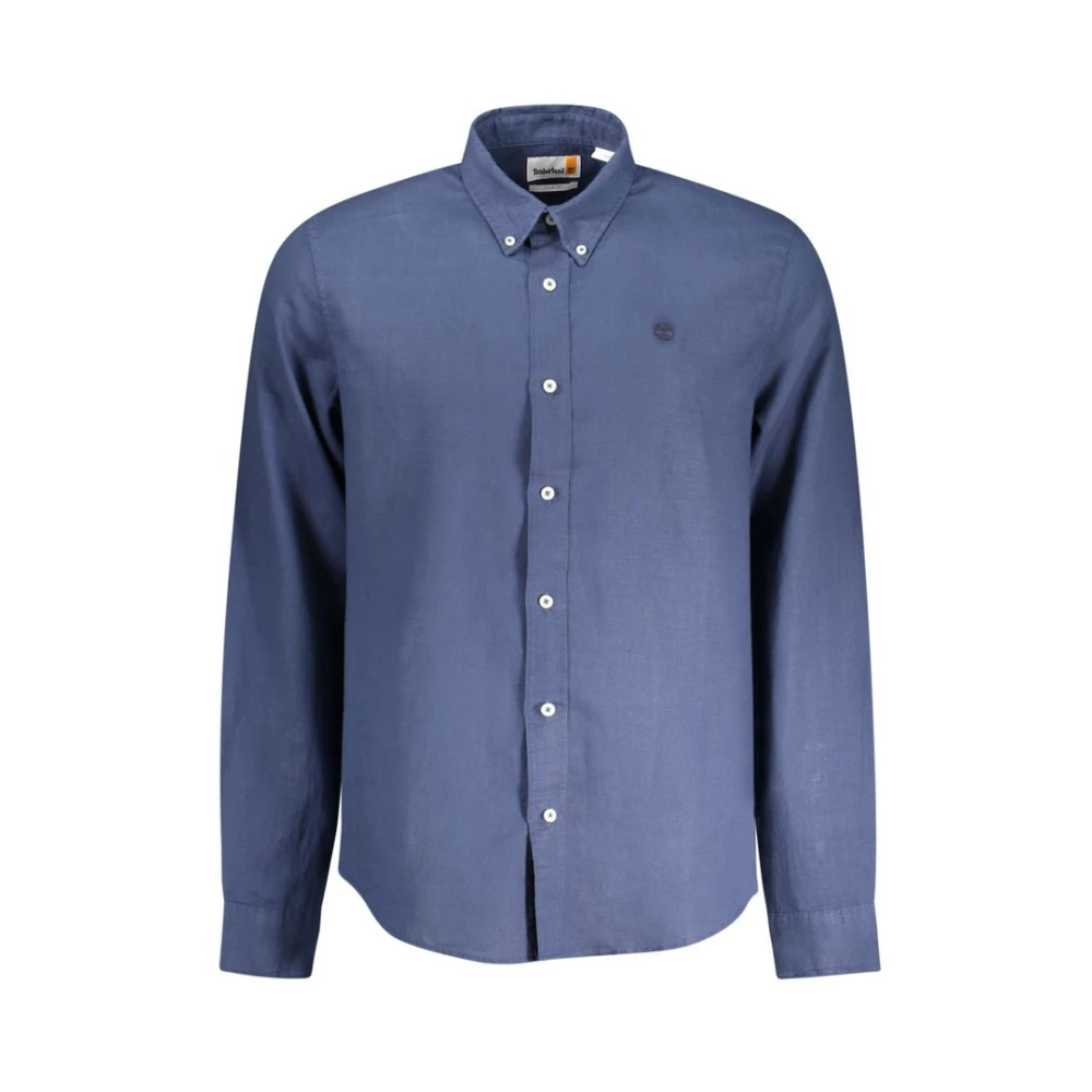 Timberland Men's Blue Cotton Slim Fit Shirt - Casual Shirts - S - Shirts