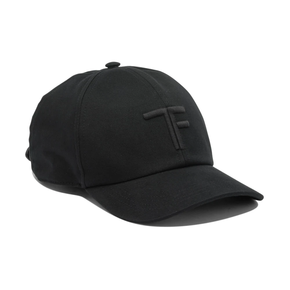 Tom Ford Men's Black Canvas Cap - L - Accessories
