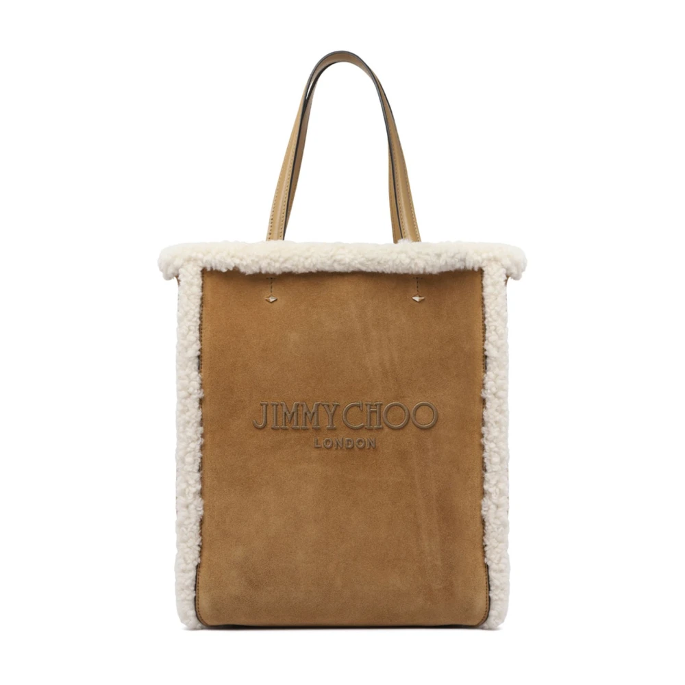 Jimmy Choo Tas Lenny North-South Medium type-shopper Beige Dames