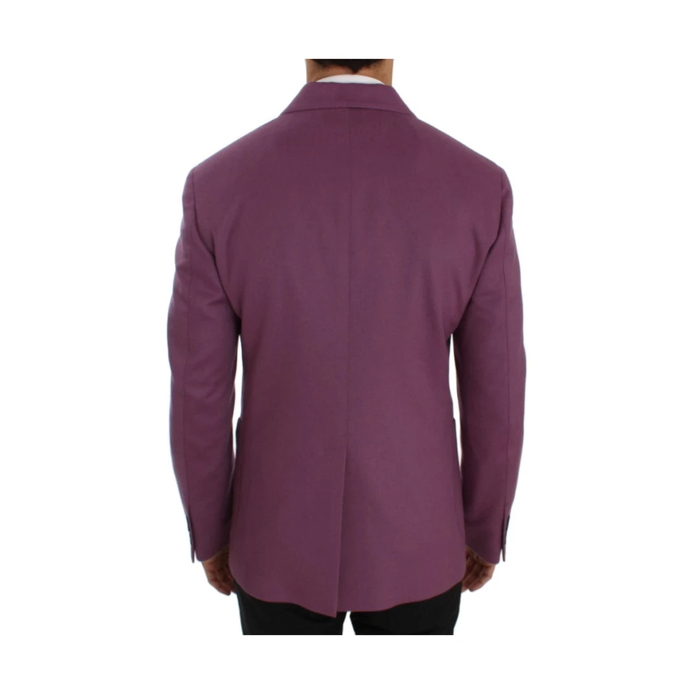 Dolce & Gabbana Luxe Paarse Kasjmier Zijde Blazer Purple Heren