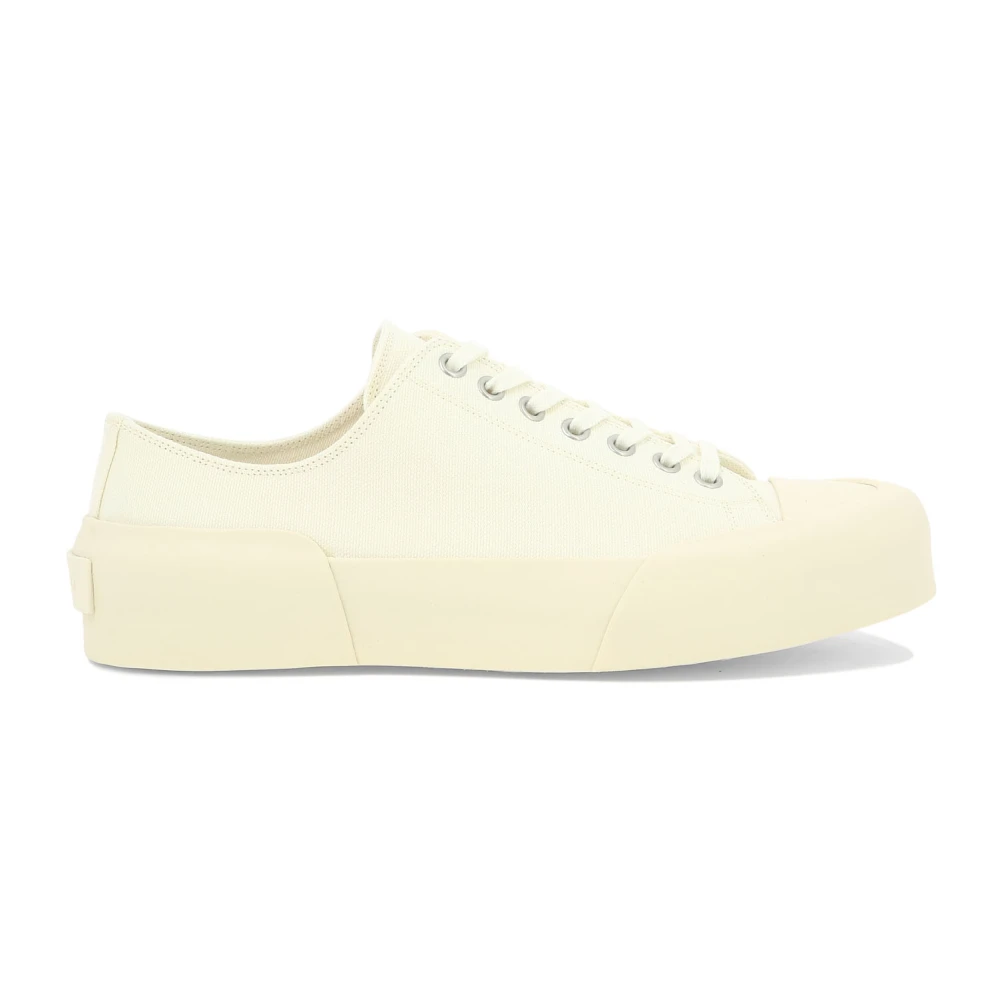 Jil Sander Women's White Cotton Sneakers For