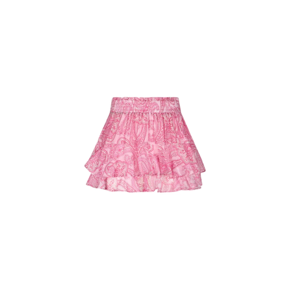 Saint Barth Roze Paisley Mini Rok Pink Dames