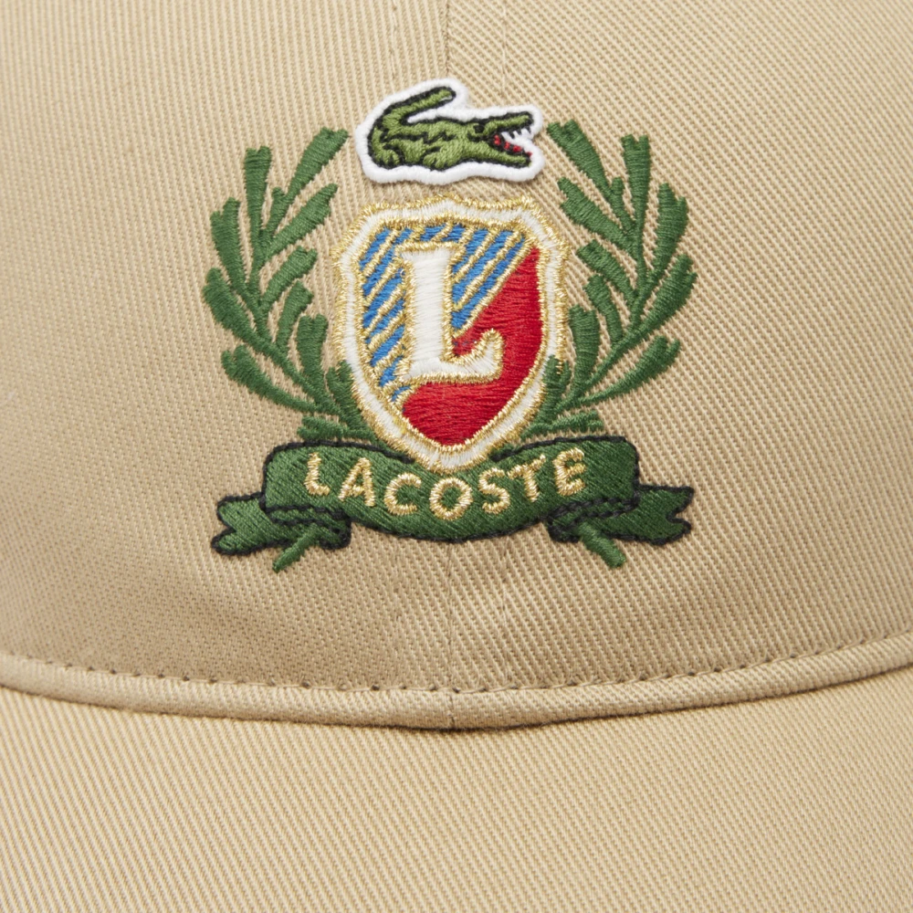 Lacoste Verstelbare Geborduurde Twill Pet Beige Heren