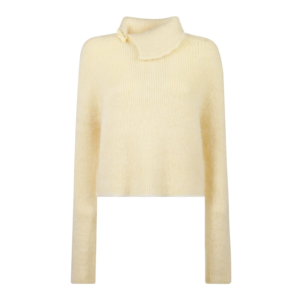 Jacquemus Marina Gebreide Trui Yellow Dames