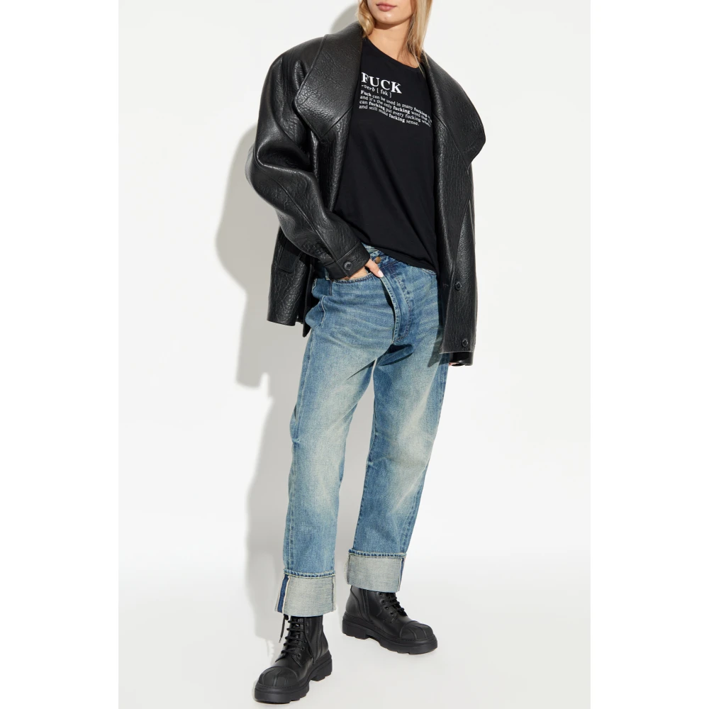 R13 Jeans met logo Blue Dames