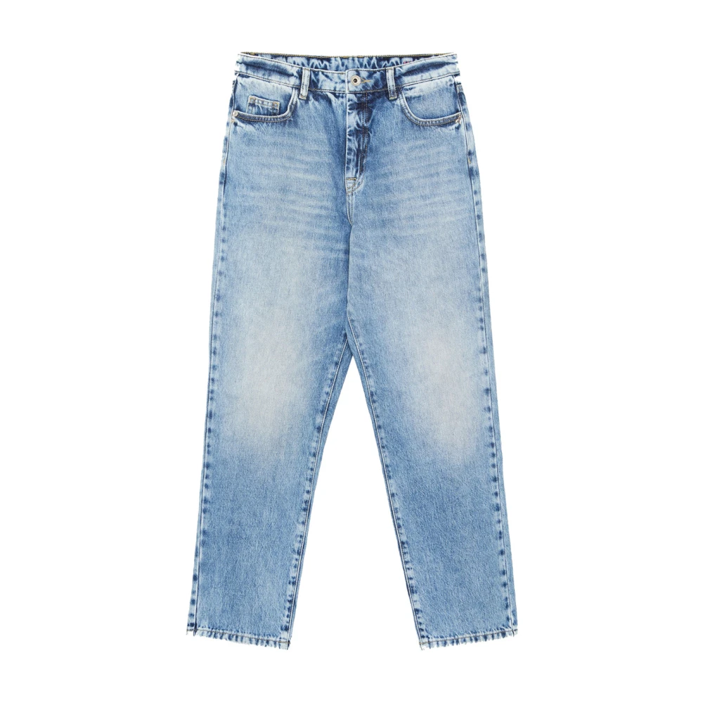 PATRIZIA PEPE Hoge Taille Tapered Denim Jeans Blue Dames