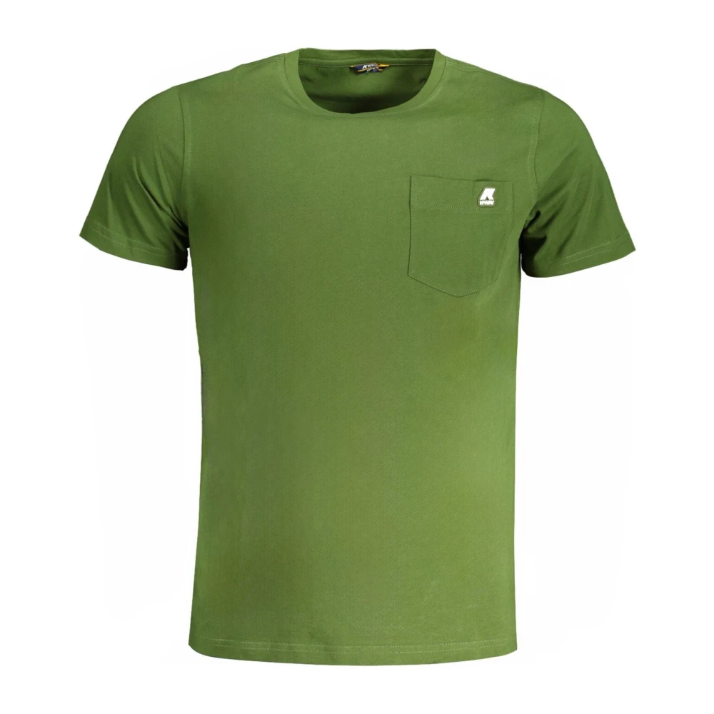 K-way Korte mouwen ronde hals heren T-shirt groen Green Heren