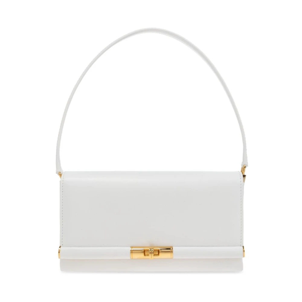 Dolce & Gabbana Vit Metall Stängning Clutch Väska White, Dam