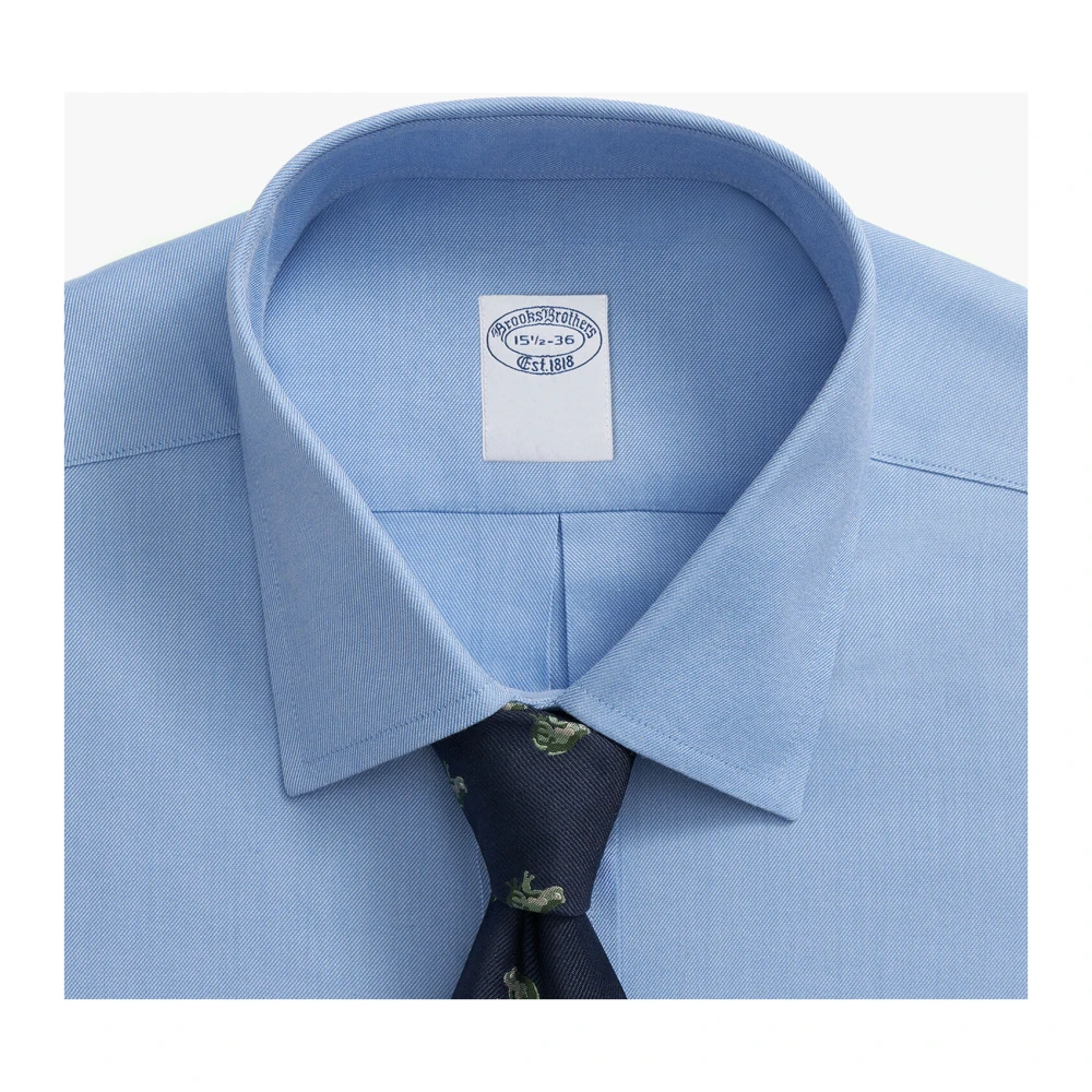 Brooks Brothers Regular Fit Non-Iron Performance Dress Shirt met Ainsley Kraag Blue Heren