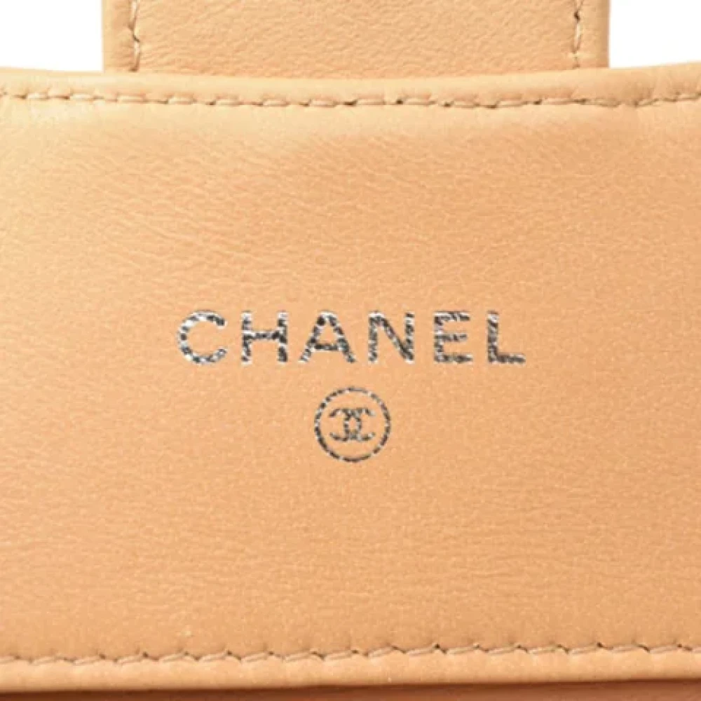 Chanel Vintage Pre-owned Leather wallets Beige Dames