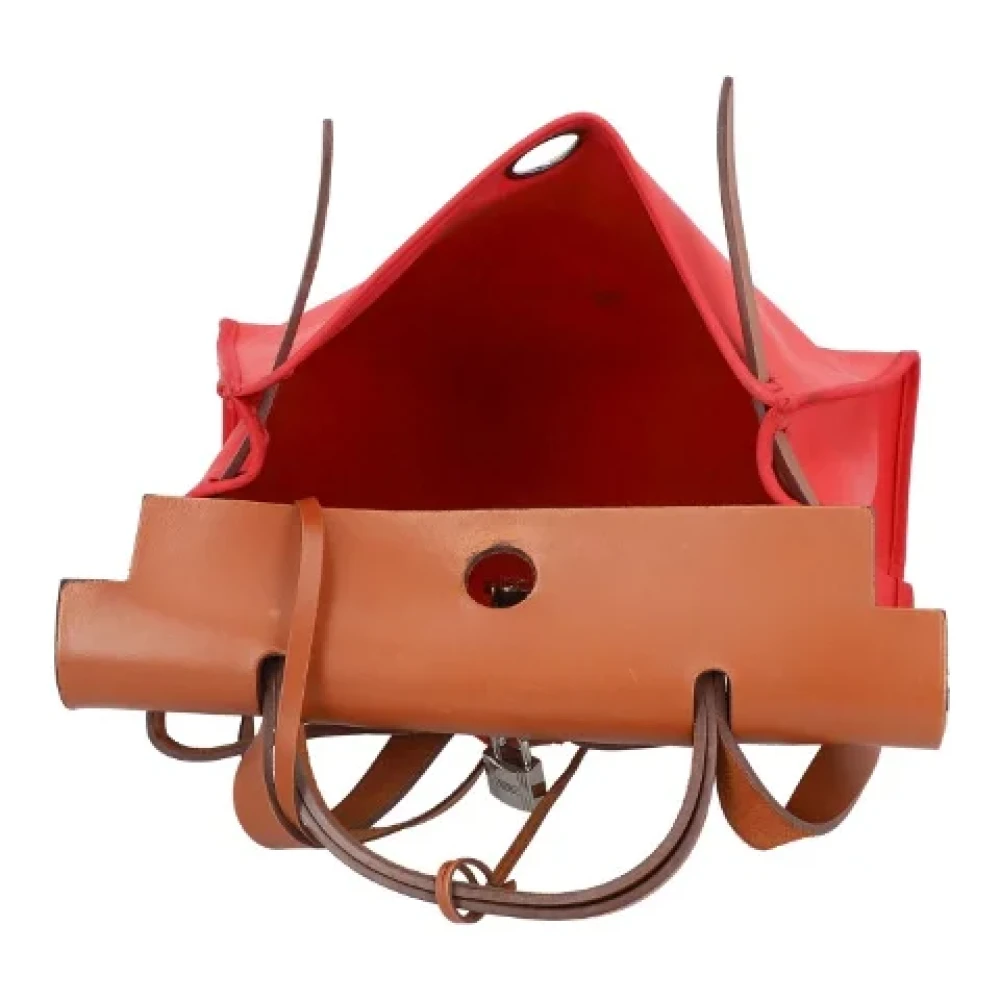 Hermès Vintage Pre-owned Canvas handbags Red Dames