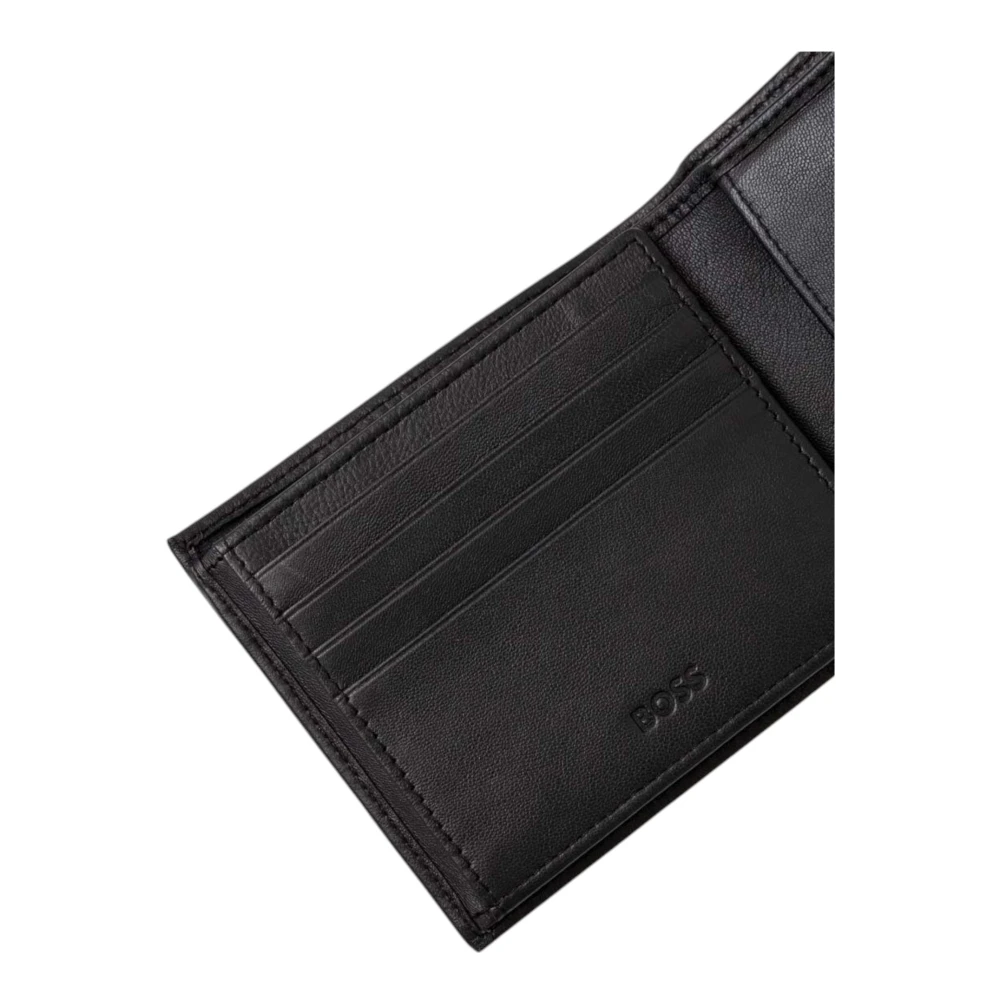Hugo Boss Leren Herenportemonnee Lente Zomer Collectie Black Heren