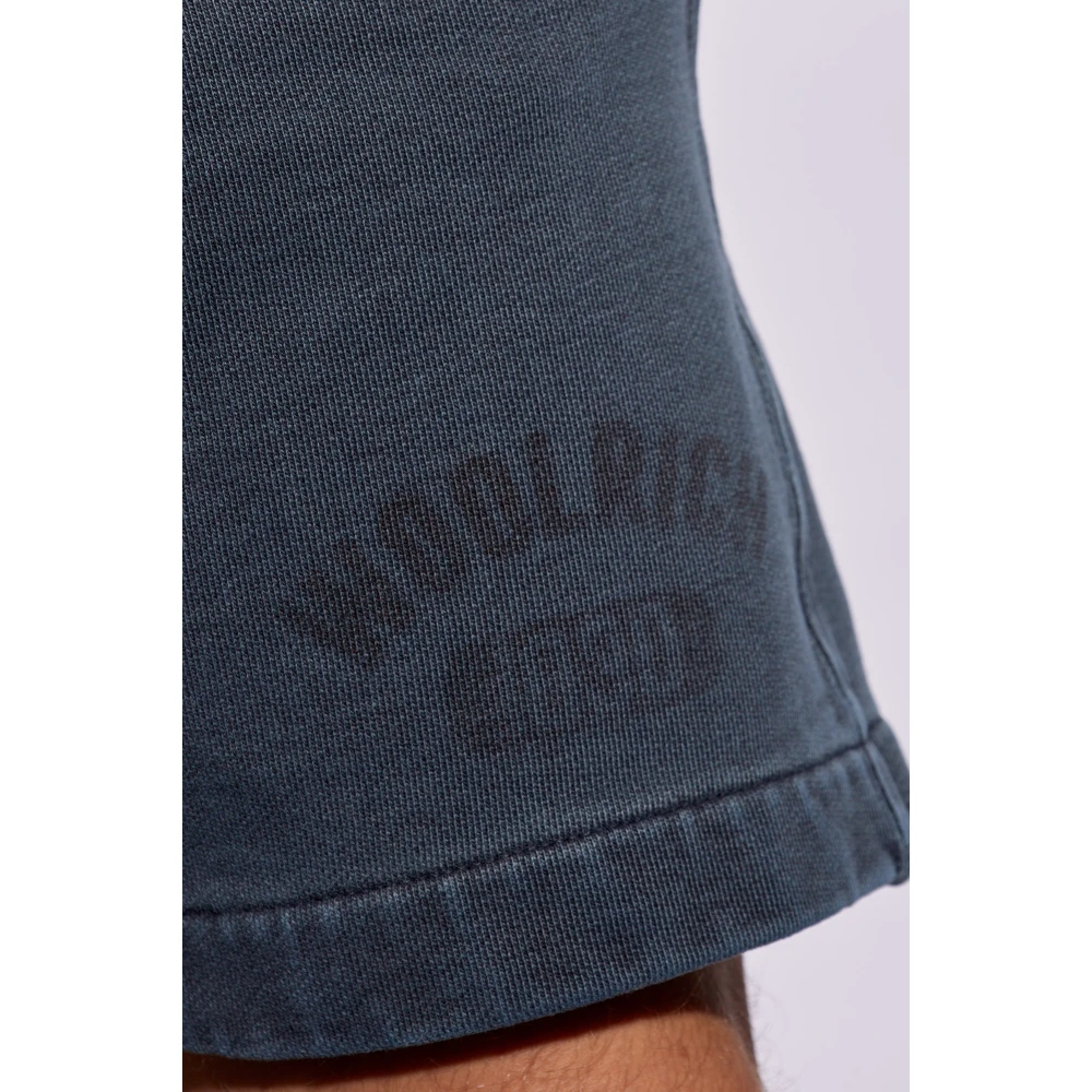 Woolrich Shorts met logo Blue Heren