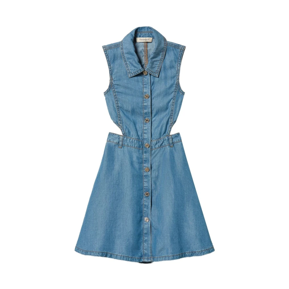 Twinset Girls Blue Abito Denim - Dresses - 8 Y - Kids