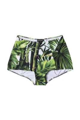 Leaf Print High-Waisted Girdle Underwear