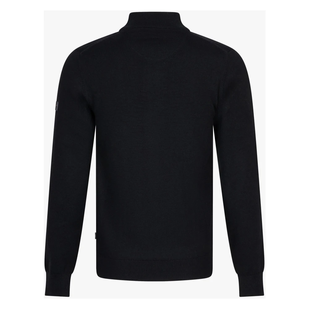 Cavallaro Merino Full Zip Cardigan Vest Zwart Black Heren