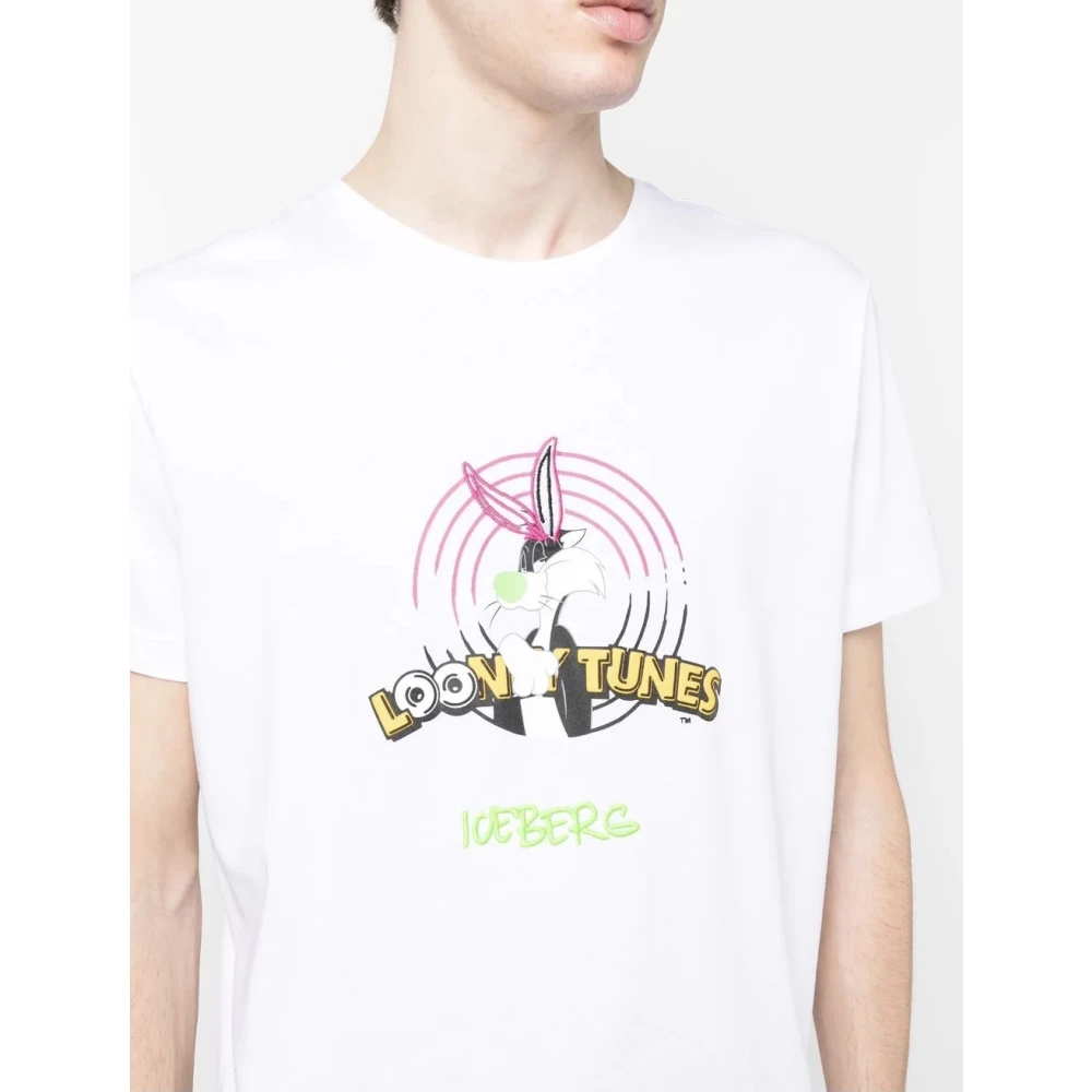 Iceberg Sylvester Milk T-shirt voor mannen White Heren