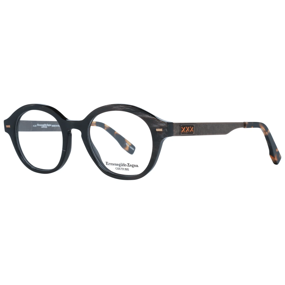 Ermenegildo Zegna Bruine Ronde Optische Brillen voor Mannen Brown Heren