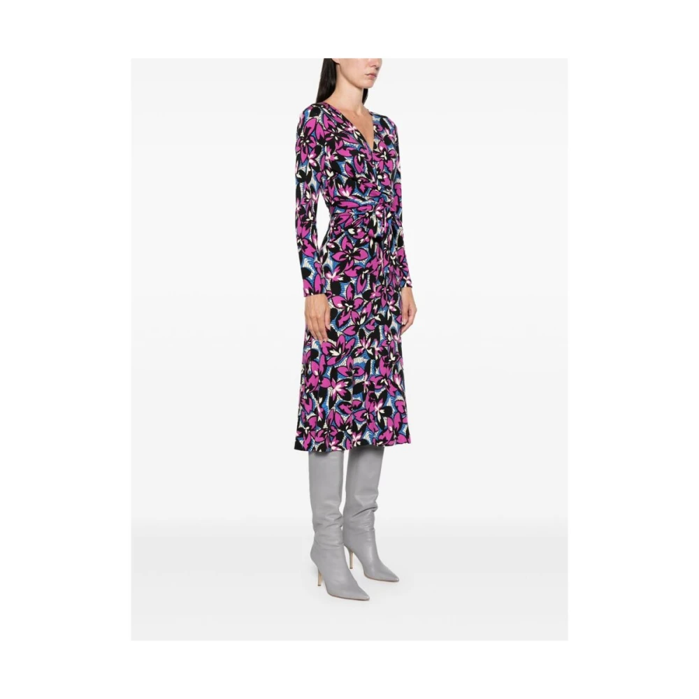 Diane Von Furstenberg Bloemenprint V-hals Jurk Multicolor Dames