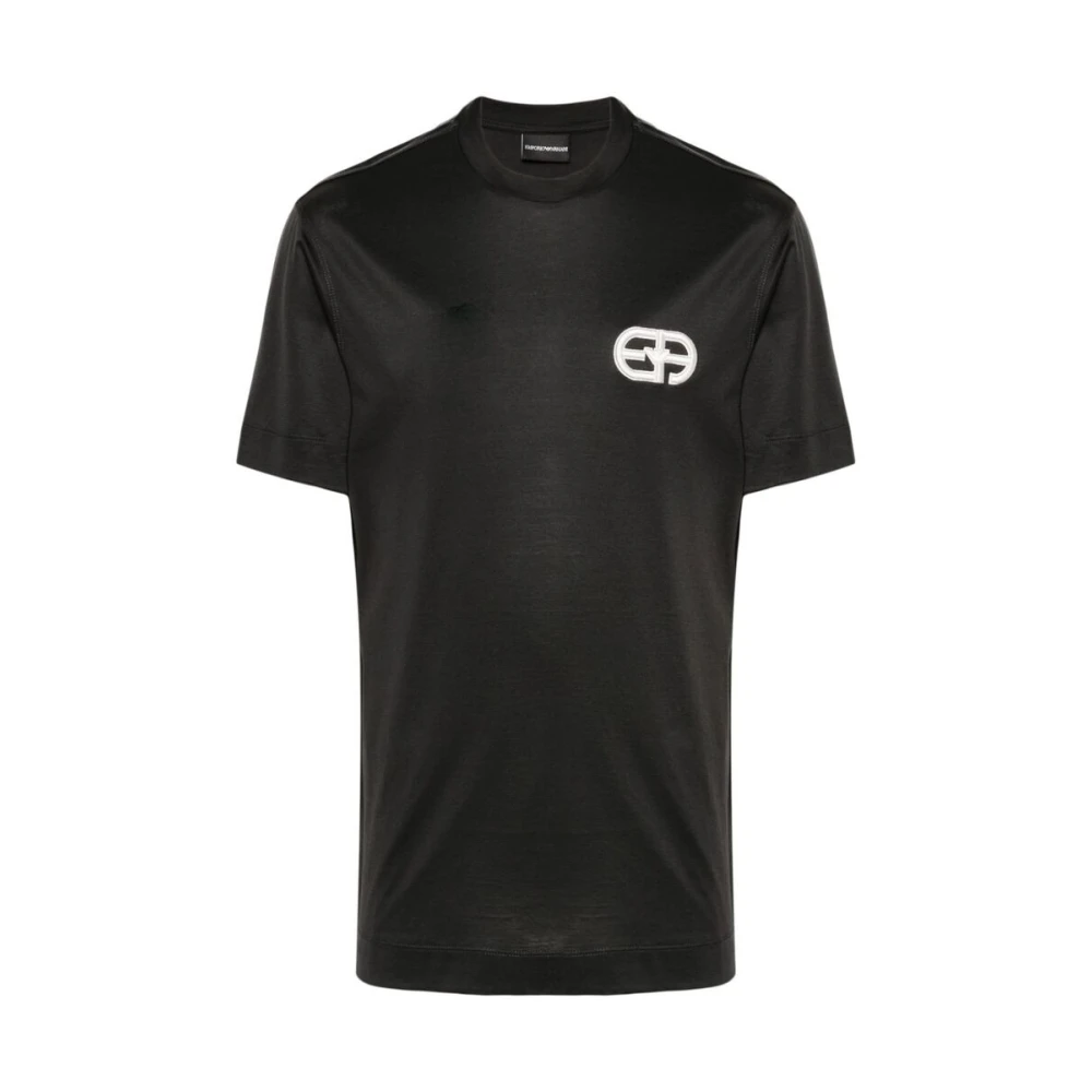 Emporio Armani Logo Jersey T-shirt Antraciet Grijs Gray Heren