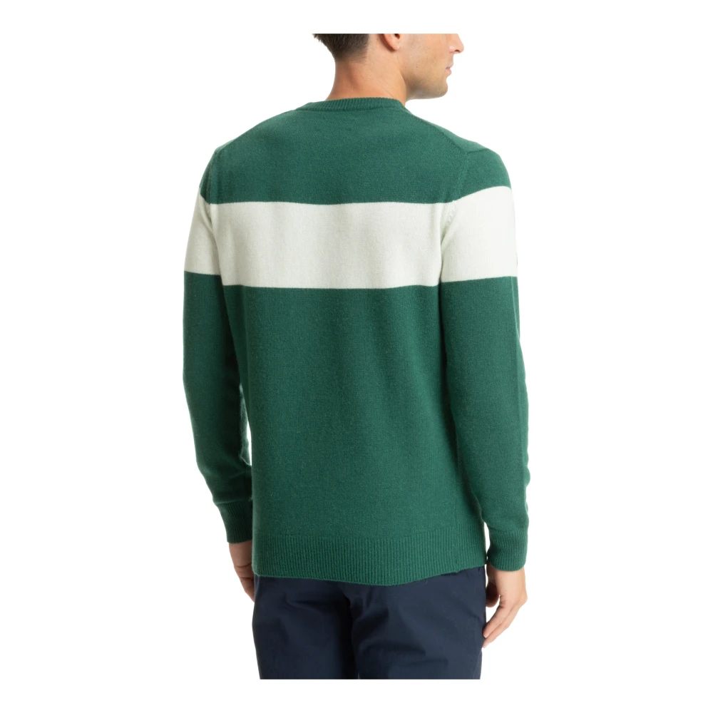MC2 Saint Barth Abstract Multicolor Sweater met Logo Borduursels Green Heren