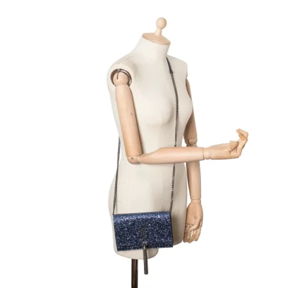 Yves Saint Laurent Vintage Pre-owned Fabric shoulder-bags Blue Dames