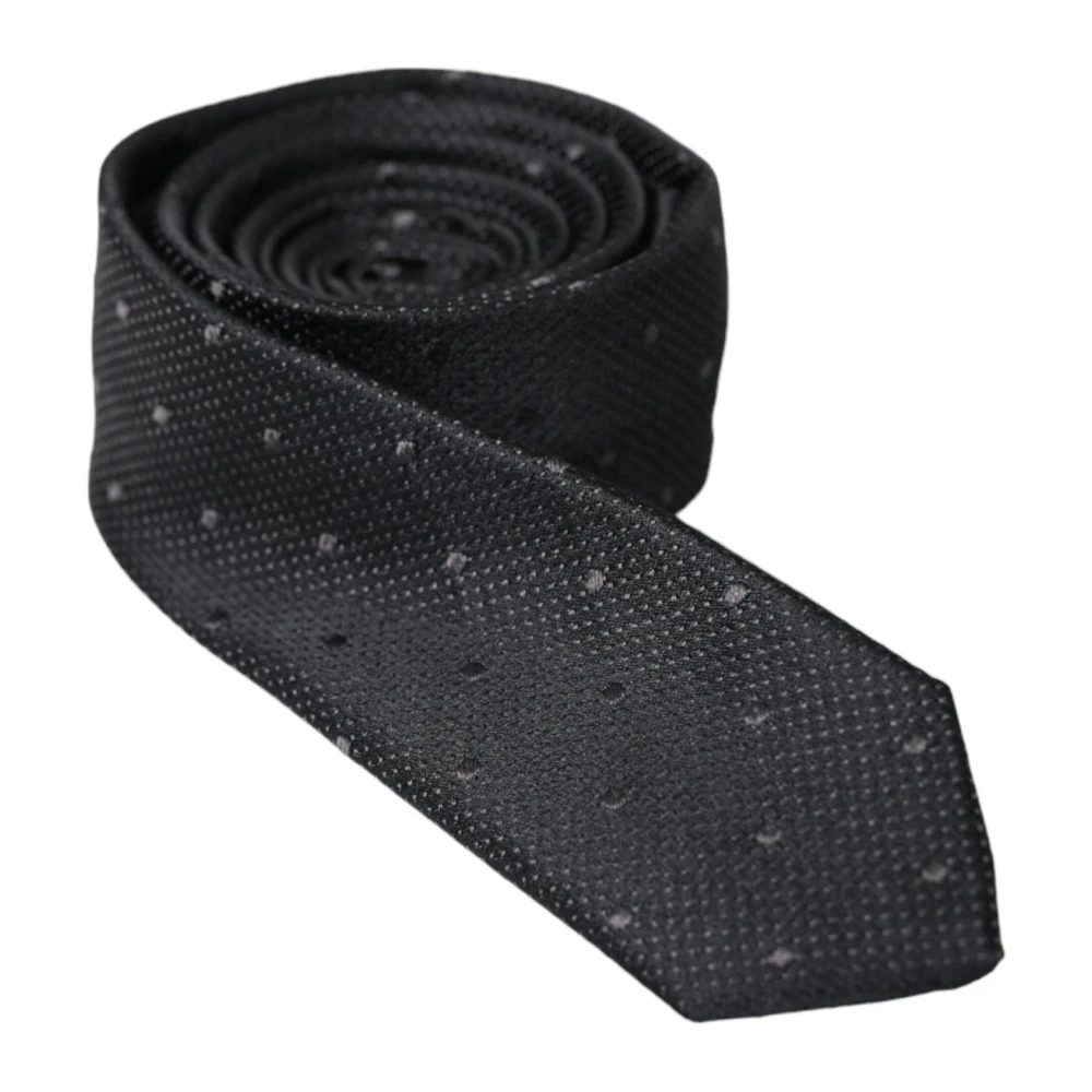 Dolce & Gabbana Zwarte Zijden Fantasy Classic Heren Stropdas Black Heren