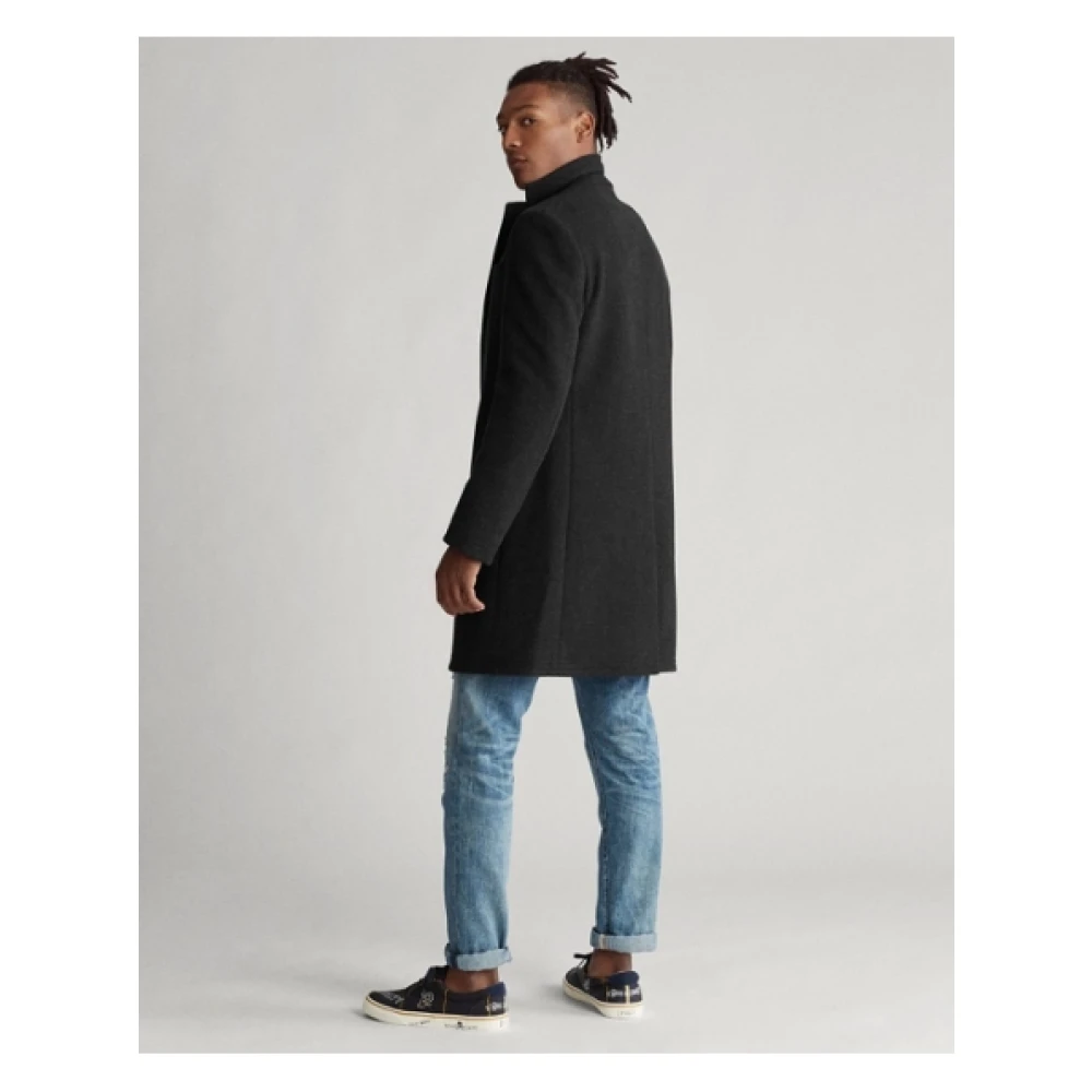 Polo Ralph Lauren Lange Wollen Jas Black Dames