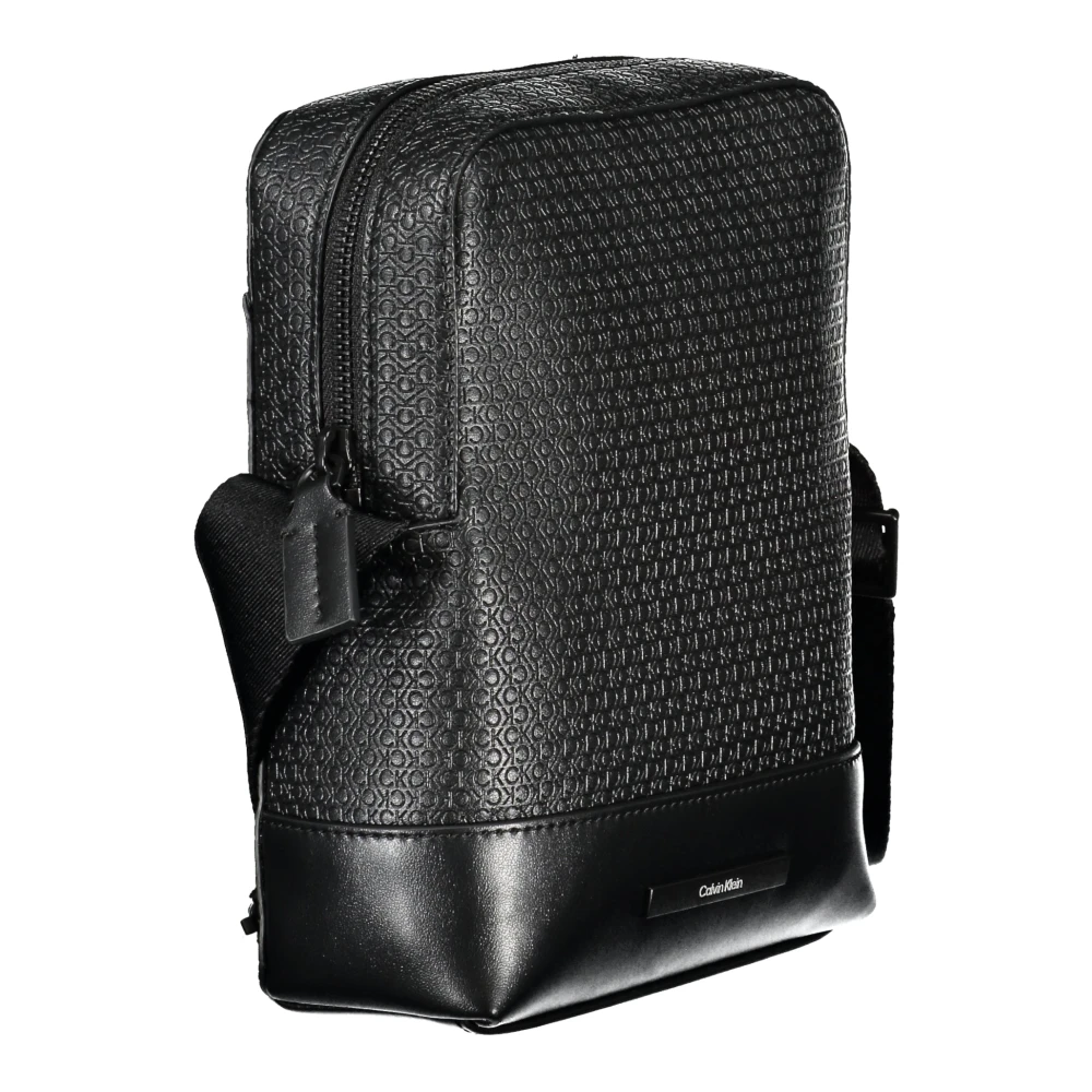 Calvin Klein Zwarte Heren Schoudertas Contrast Details Black Heren