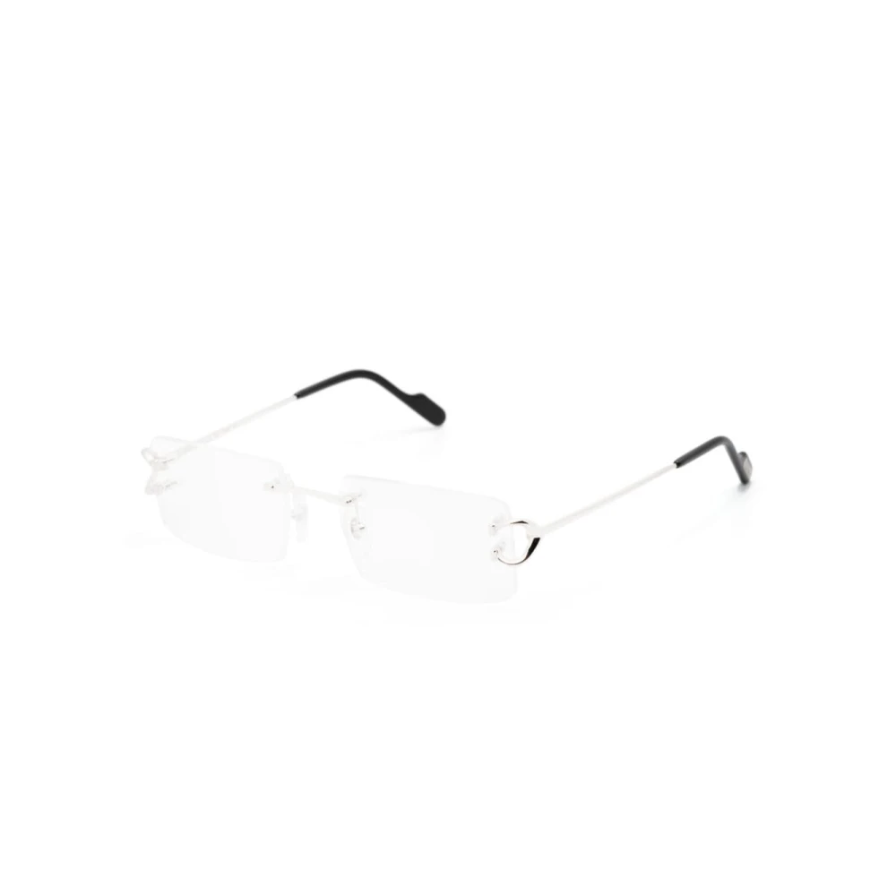 Cartier Men's Gray Glasses, 56 Mm, C Decor Optical Frame