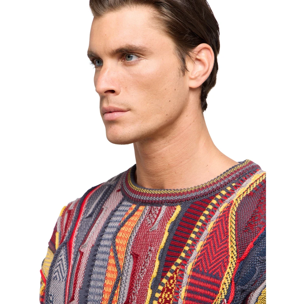 carlo colucci Tijdloze gebreide trui voor veelzijdige stijl Multicolor Heren