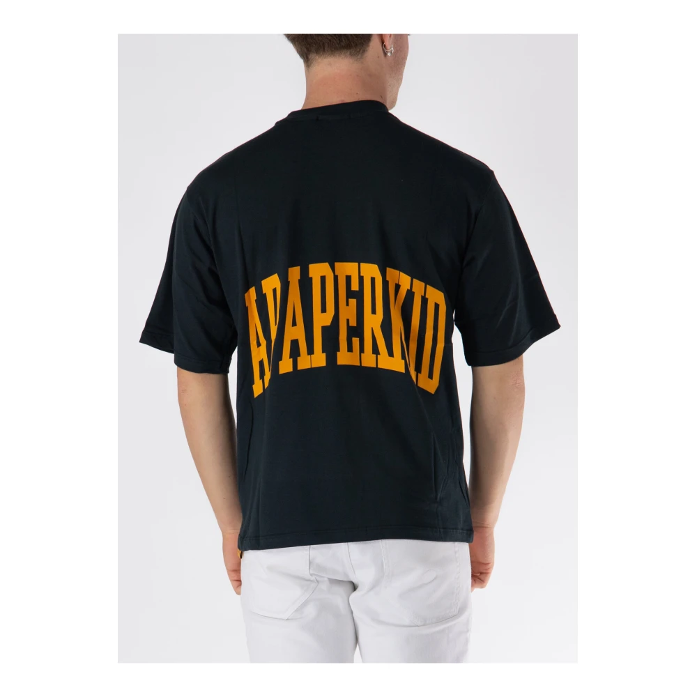 A Paper Kid College T-shirt Black Heren