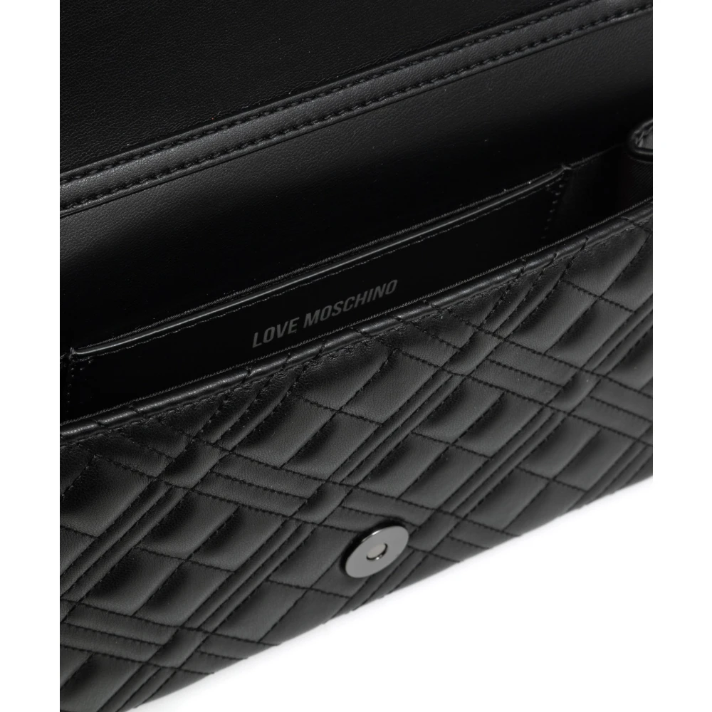 Love Moschino Stijlvolle Schoudertas met Magneetsluiting Black Dames