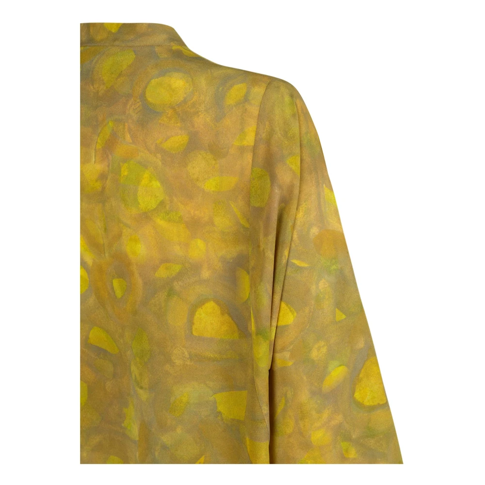 Cortana Oversized Zijden Shirt met Kimono Mouwen Multicolor Dames