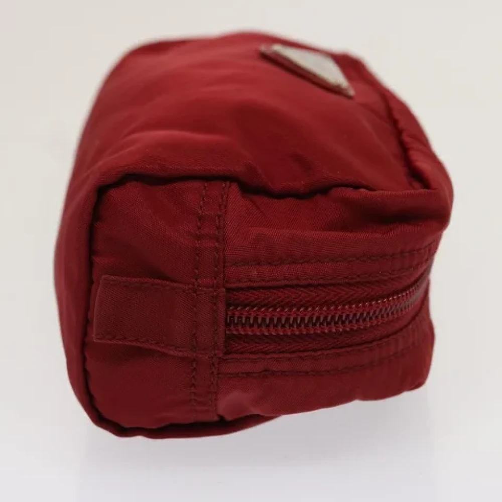 Prada Vintage Pre-owned Nylon pouches Red Dames