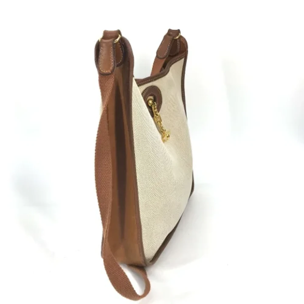 Hermès Vintage Pre-owned Fabric shoulder-bags Beige Dames