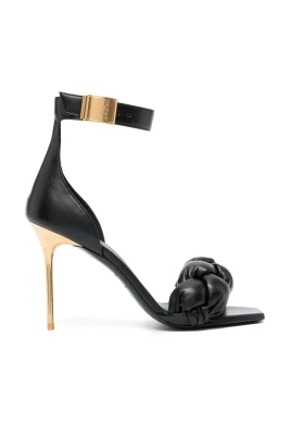 Svart Flätade Högklackade Pumps